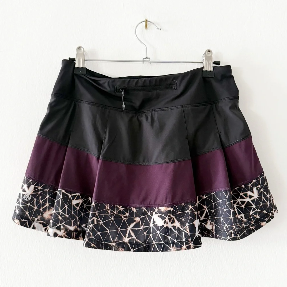 Lululemon Pace Rival Skirt II *4-way Stretch  Star Crushed Black Cherry Size 4